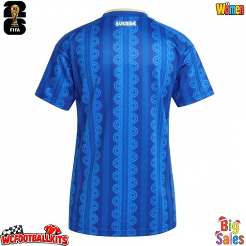 Sweden Replica Away Stadium Shirt for Women World Cup 2026 Short Sleeve